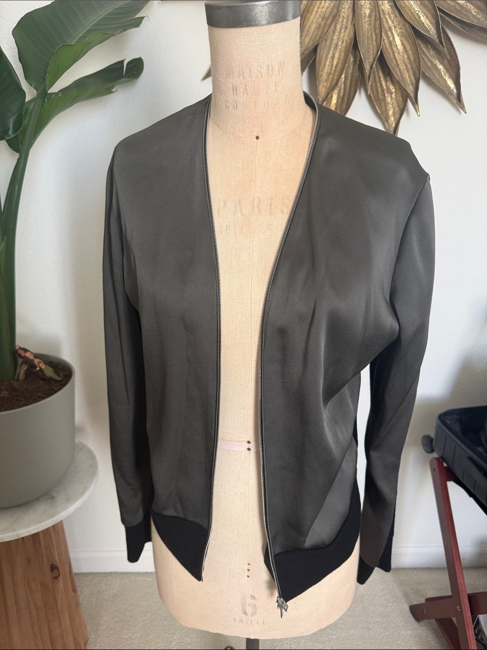 Rag and Bone Women's Black Zip-Front Lightweight Jacket